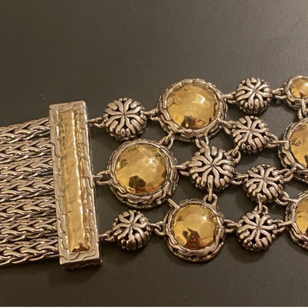 Authentic JOHN HARDY STERLING 925 AND 22k GOLD BRACELET